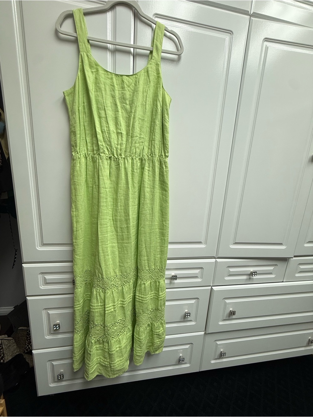 J. Jill Lime Green Sleeveless Maxi Dress Size M
